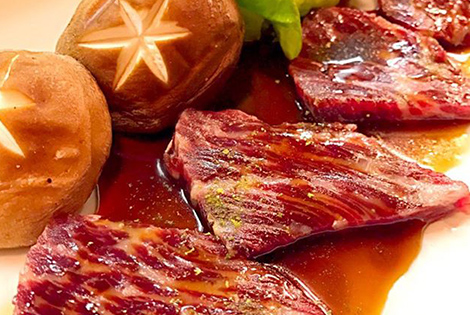 尾の身と野菜照り焼き(狩場焼き)